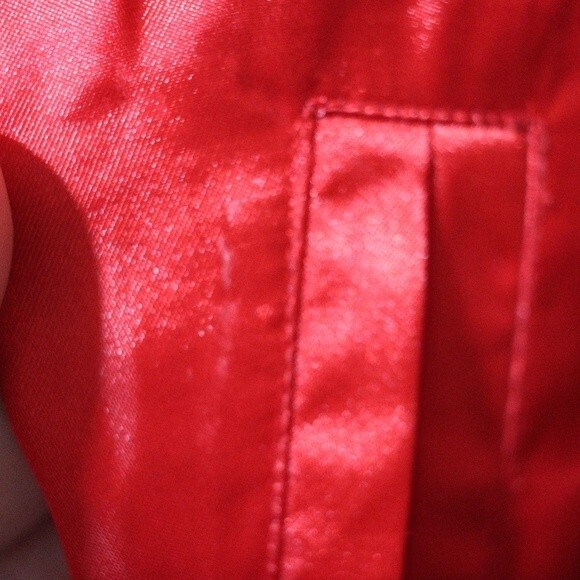 Lizsport Vintage Red & Blue Sateen Bomber Jacket Nylon Medium Sporty 80s/90s - Picture 7 of 15